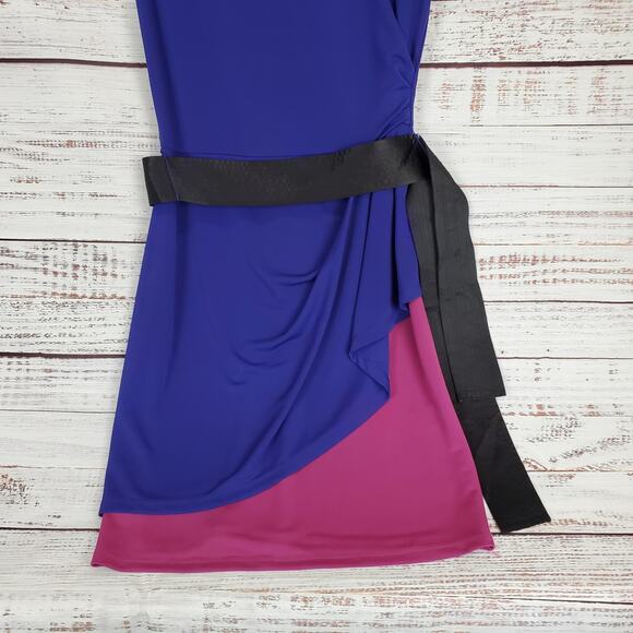 Narcisco Rodriguez Color Block Tiered Twee Dress Stretchy Silky Knit NWT Size XS - Picture 5 of 14